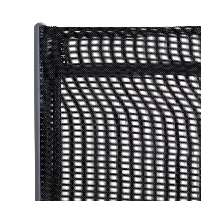 Ensemble de jardin Bern anthracite en aluminium 9 pièces