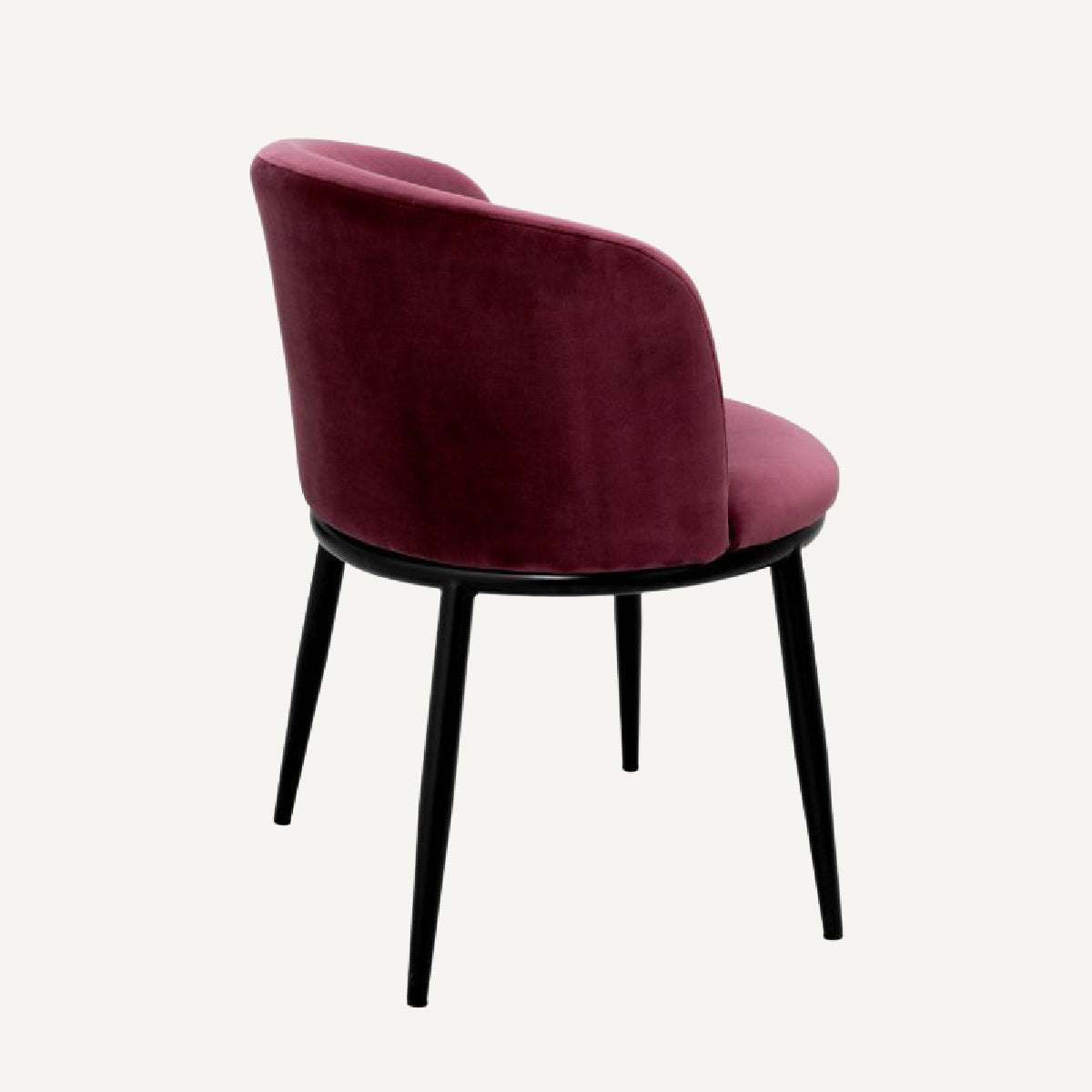 Chaise de salle à manger en velours violet (lot de 2)
