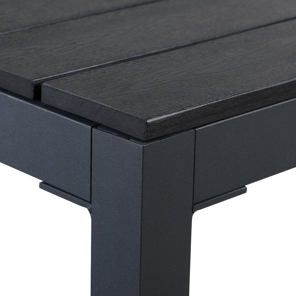 Ensemble de jardin Bern anthracite en aluminium 9 pièces