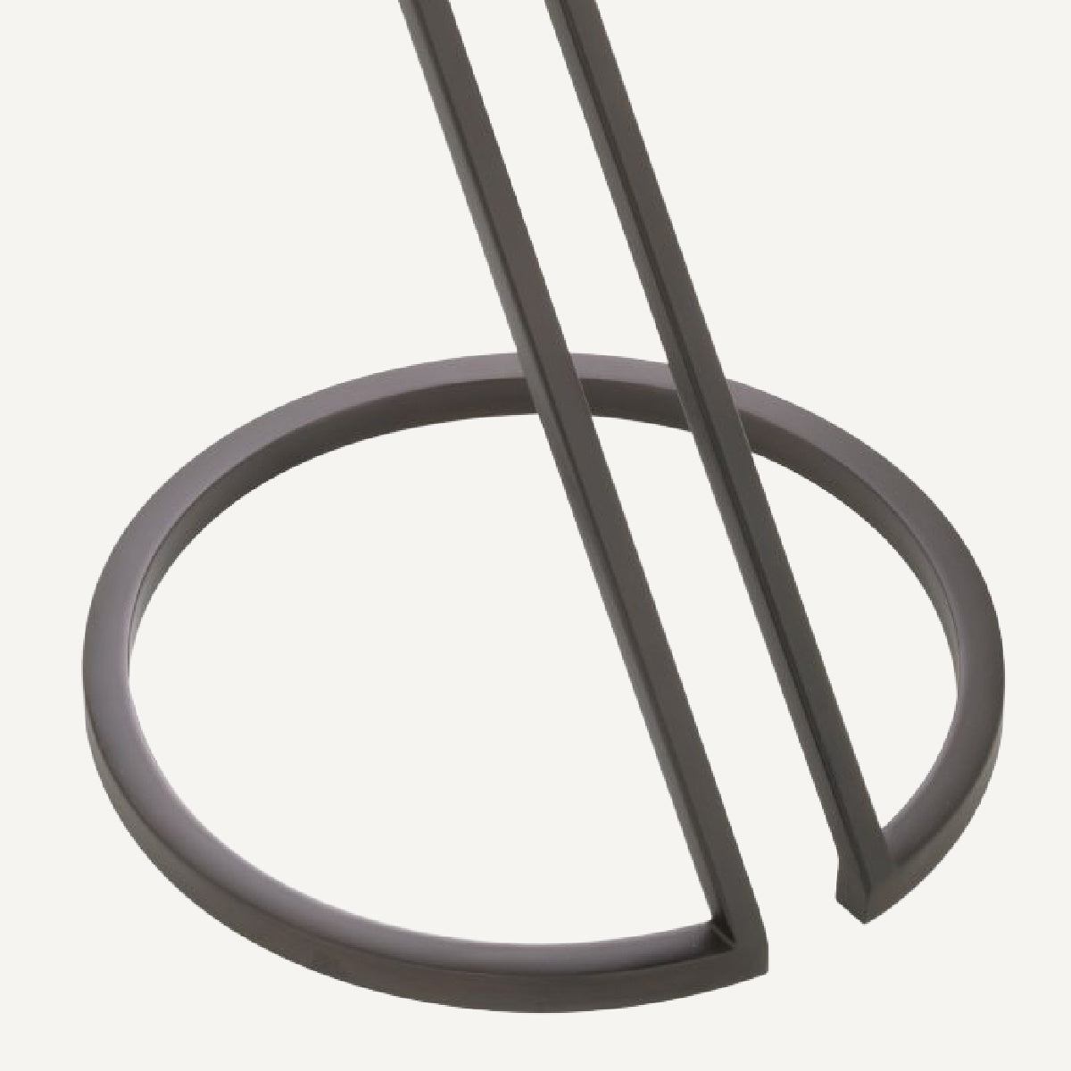 Table d'appoint en bronze et verre fumé