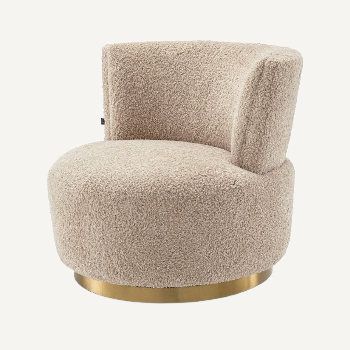 Fauteuil pivotant molletonné beige