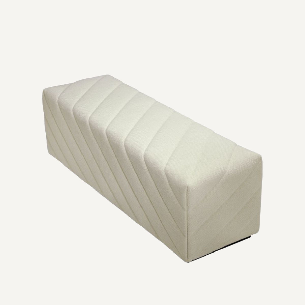 Banc en tissu crème