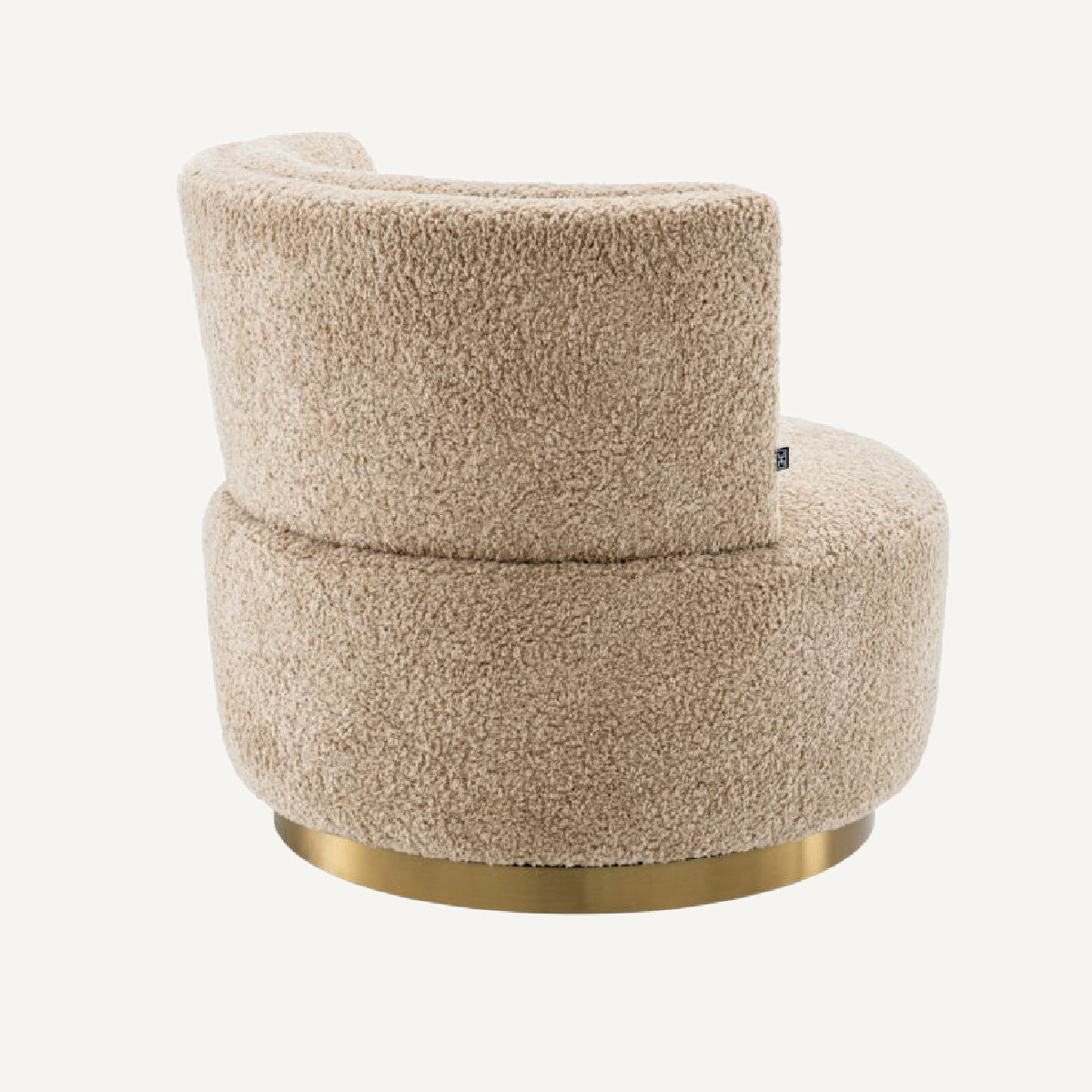 Fauteuil pivotant molletonné beige