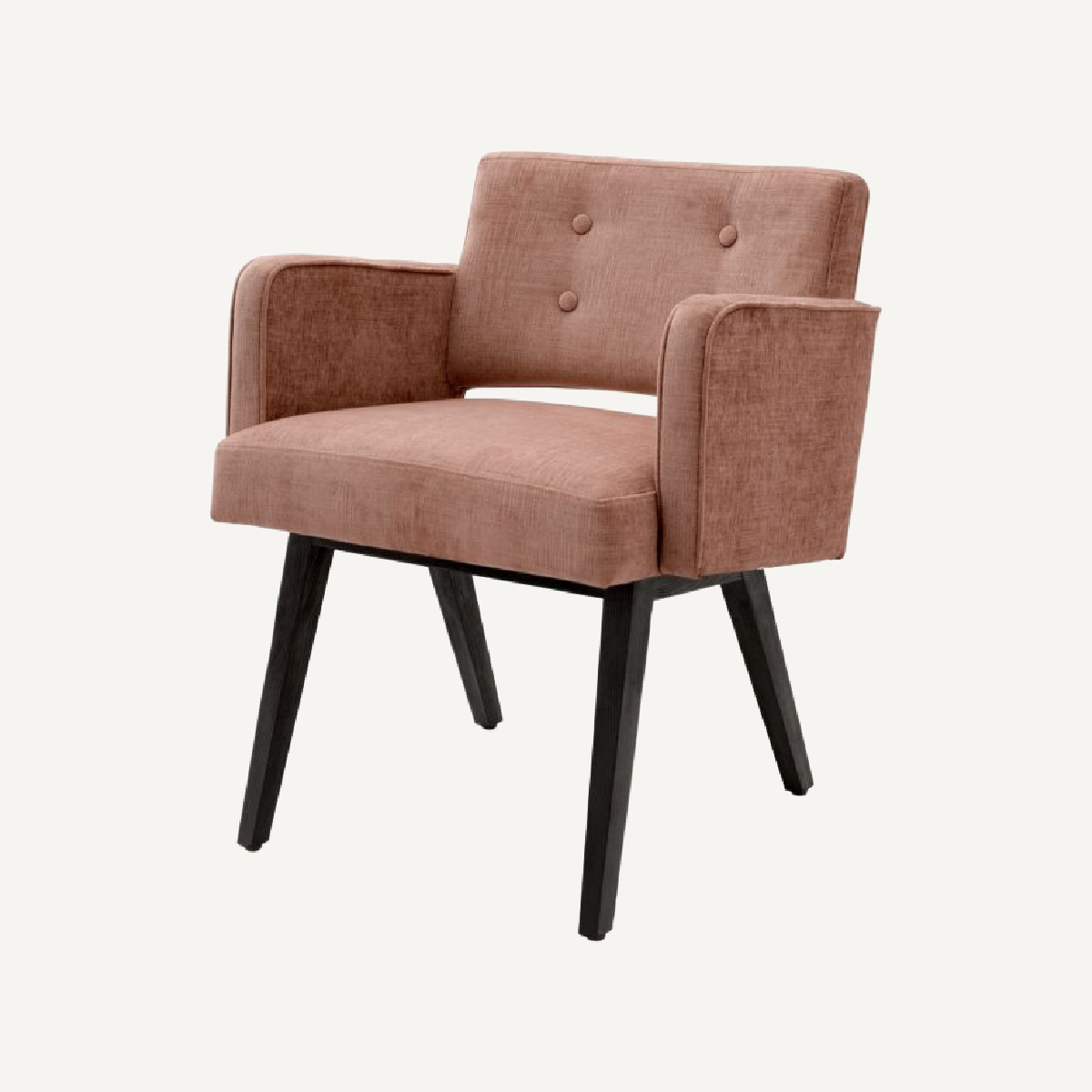 Chaise de salle à manger en tissu rose