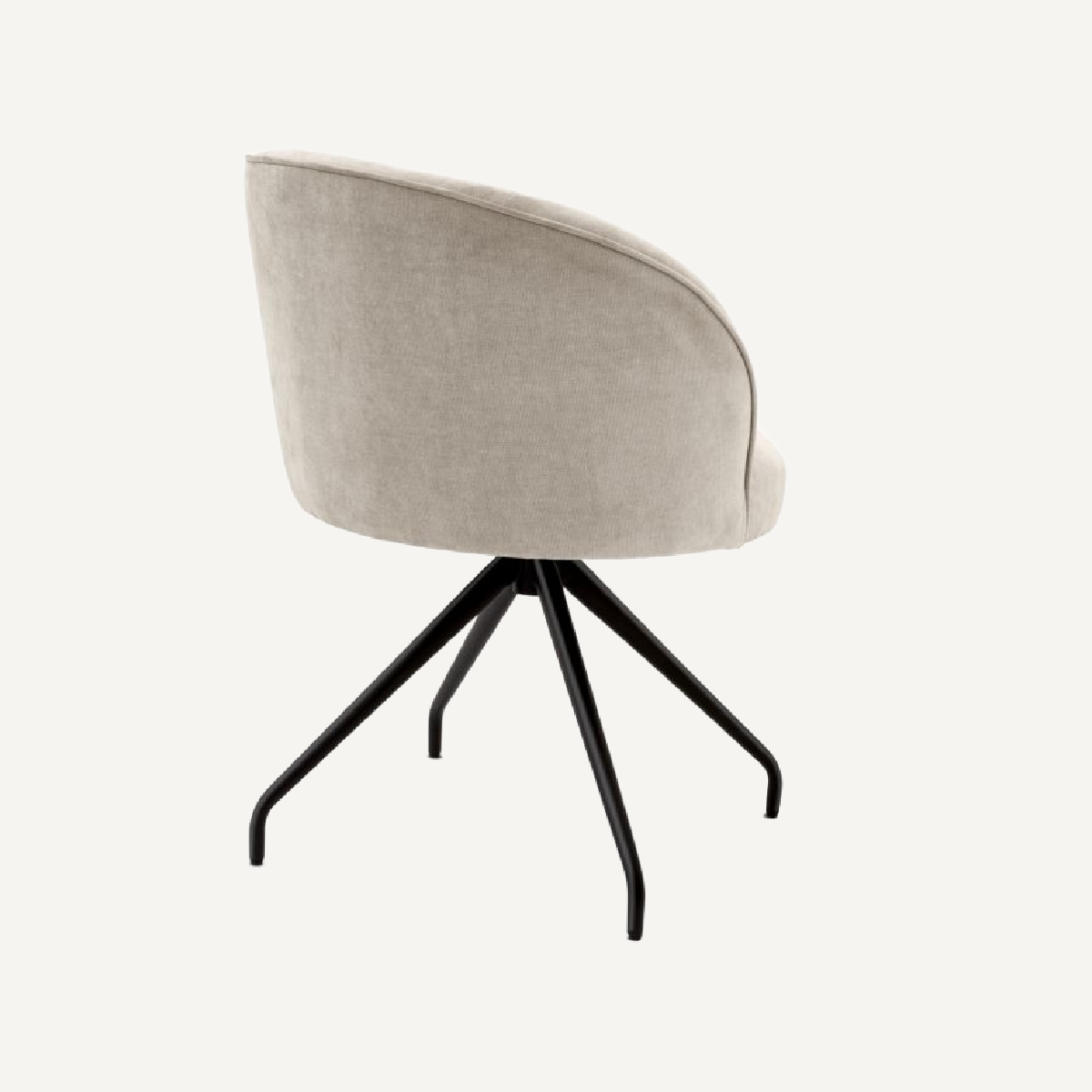 Chaise de salle à manger pivotante en tissu sable