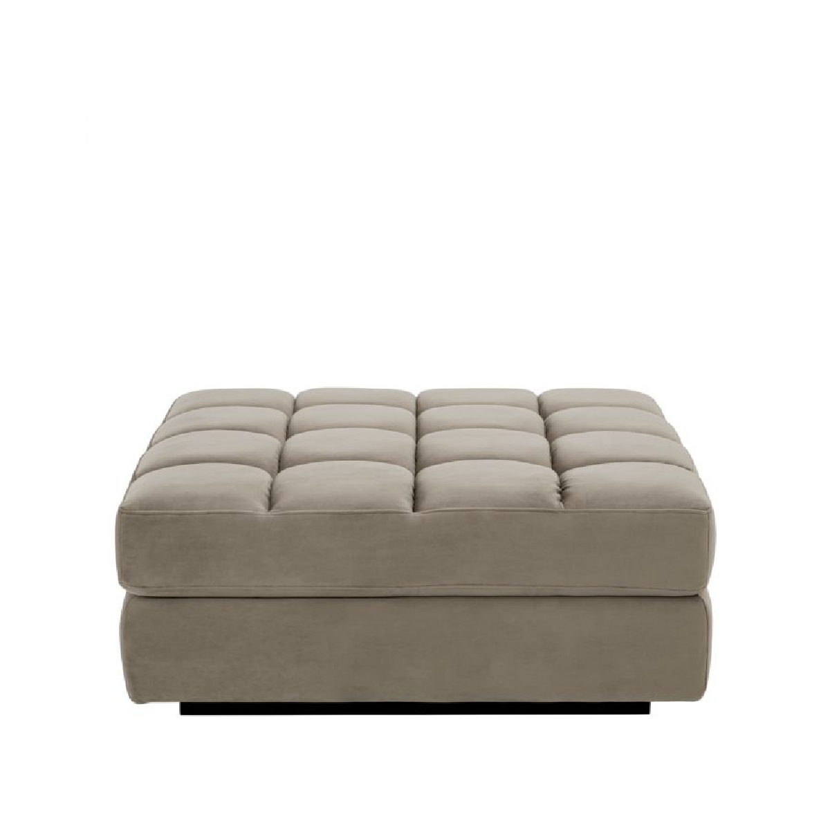 Pouf modulable en velours greige