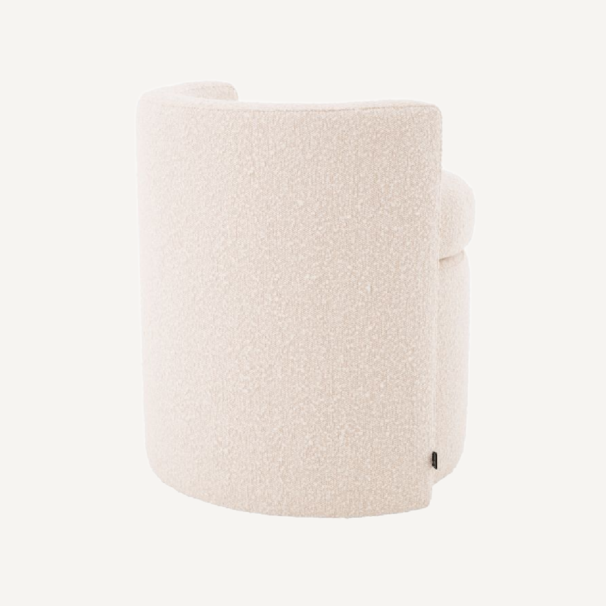 Tabouret bouclé crème