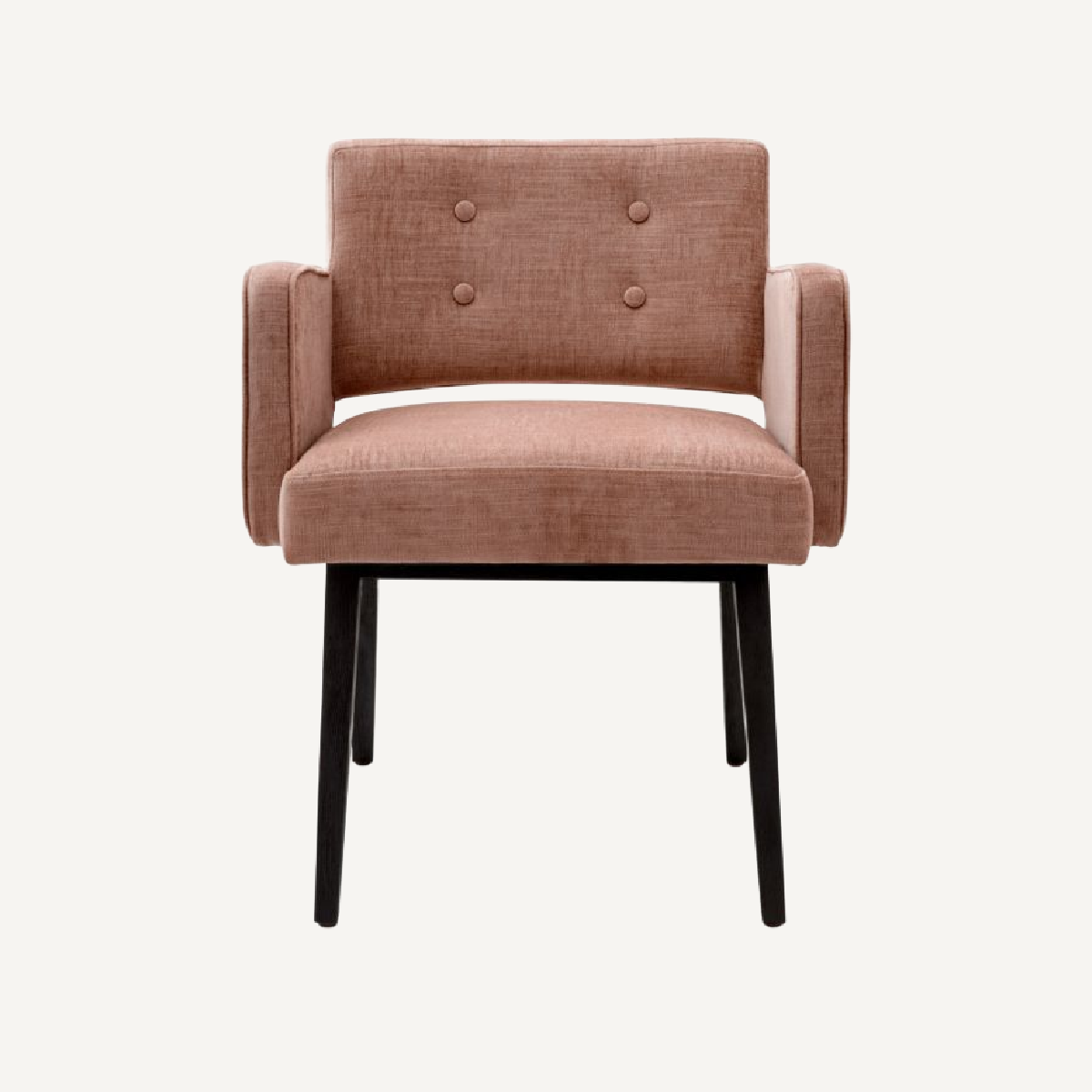 Chaise de salle à manger en tissu rose