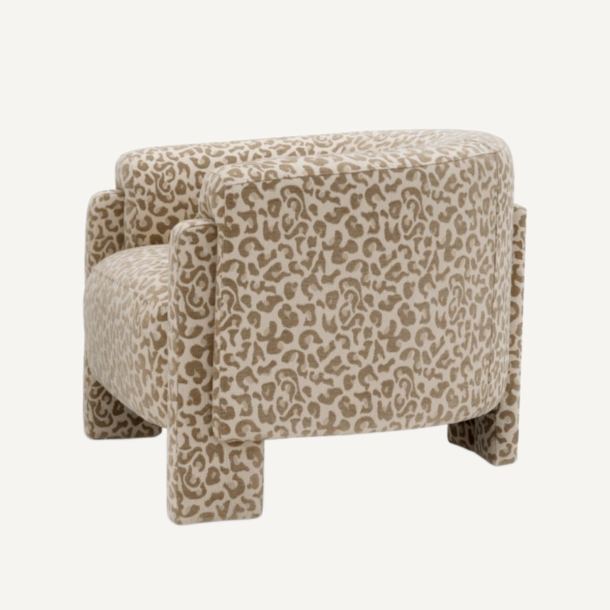 Fauteuil en tissu leopard