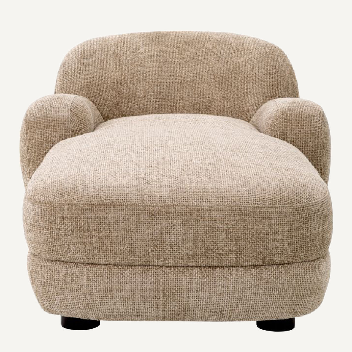Fauteuil long en tissu sable