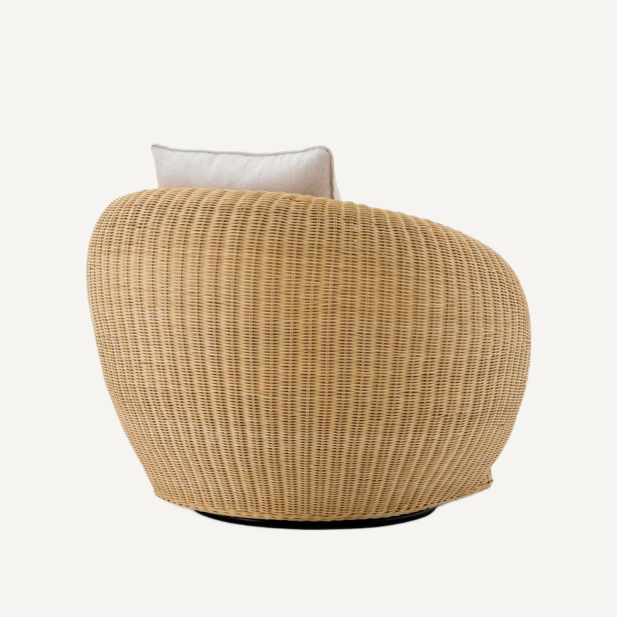 Fauteuil pivotant en rotin