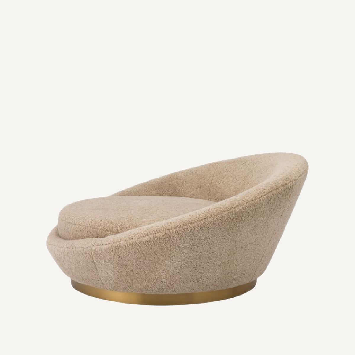 Canapé rond molletonné sable