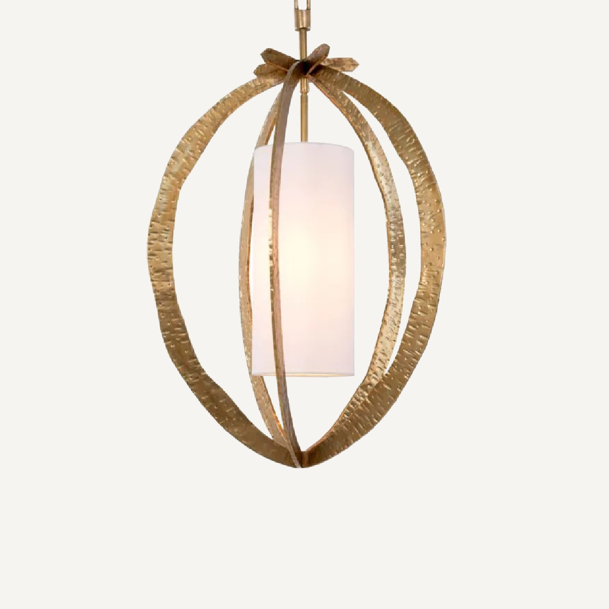 Lustre en laiton martelé