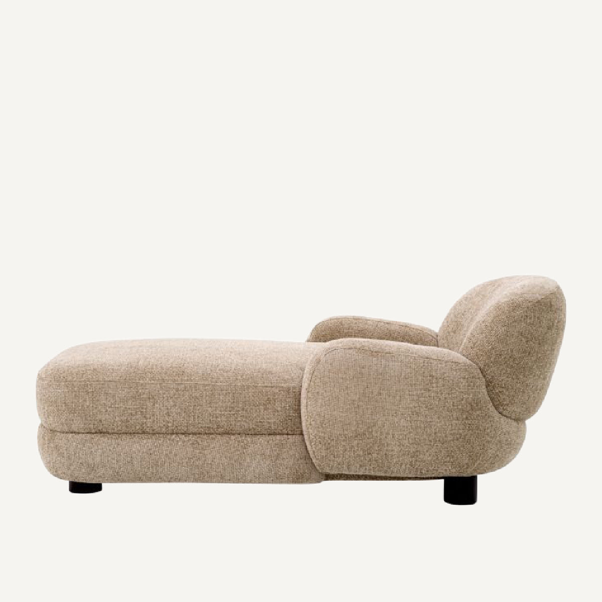 Fauteuil long en tissu sable