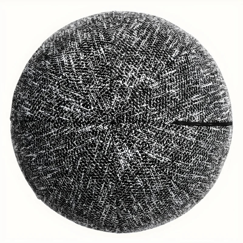 Coussin rond en tissu noir Cambon L