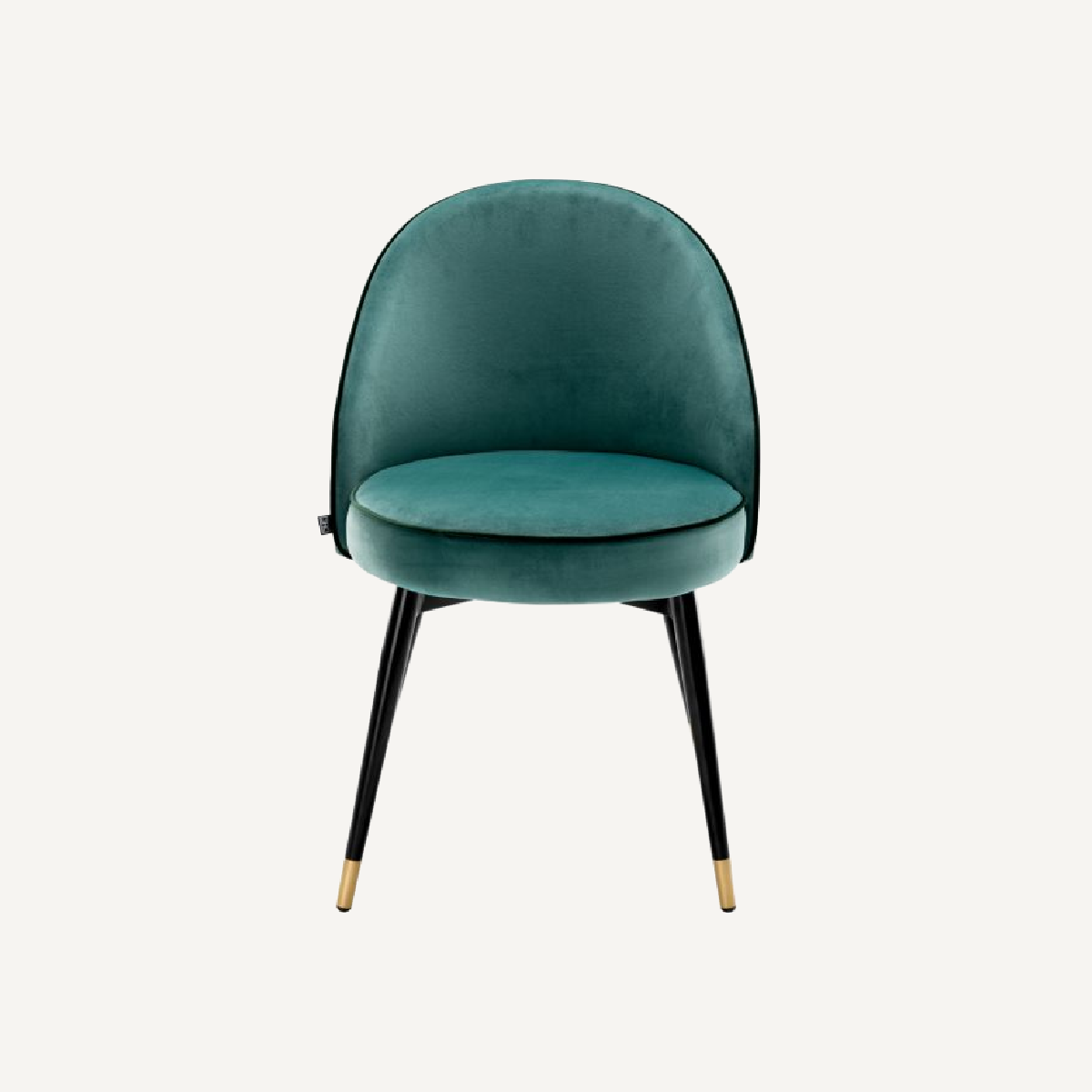 Chaise de salle à manger en velours turquoise (lot de 2)