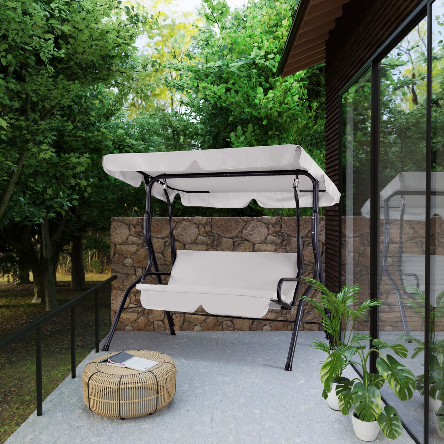 Balancelle de jardin gris clair