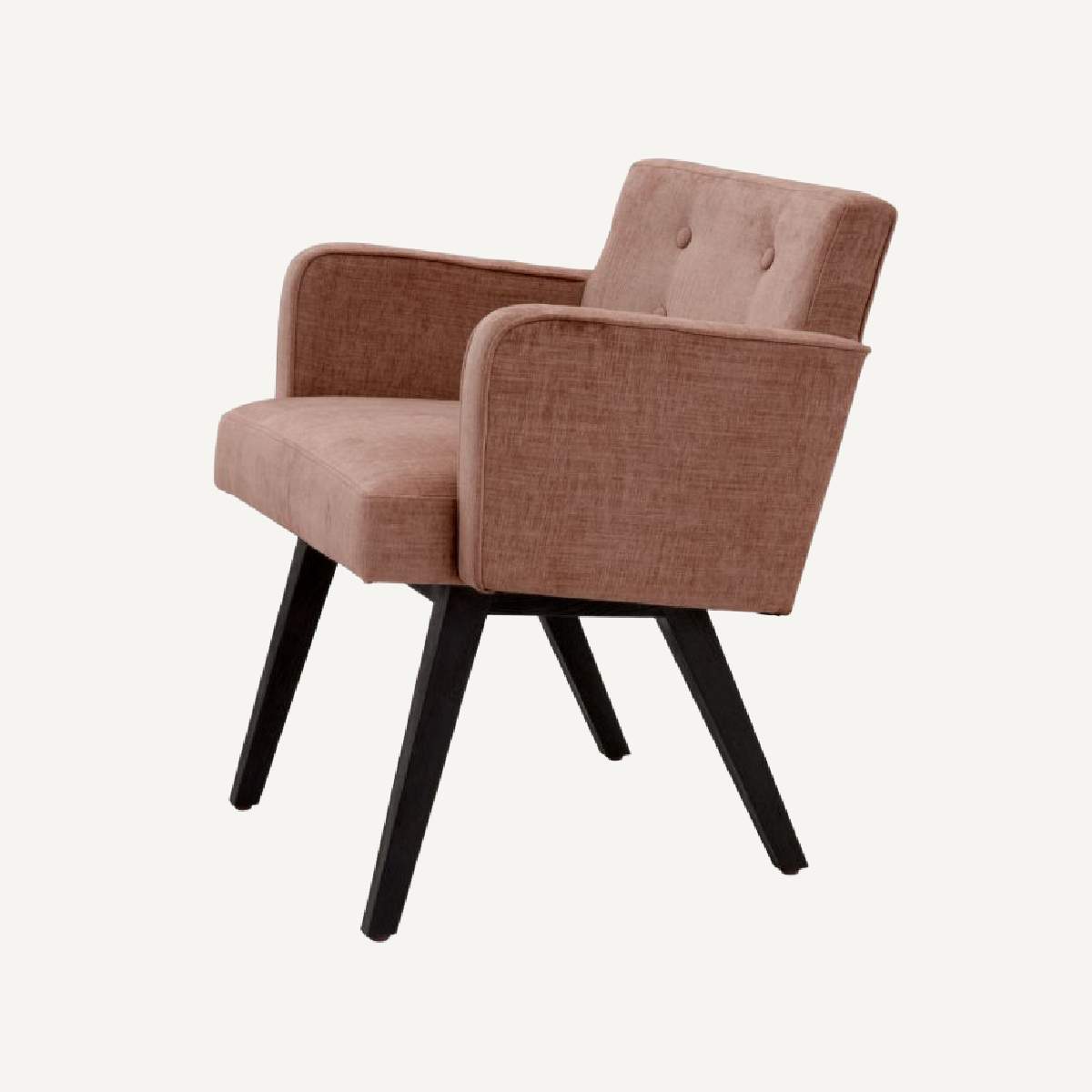 Chaise de salle à manger en tissu rose