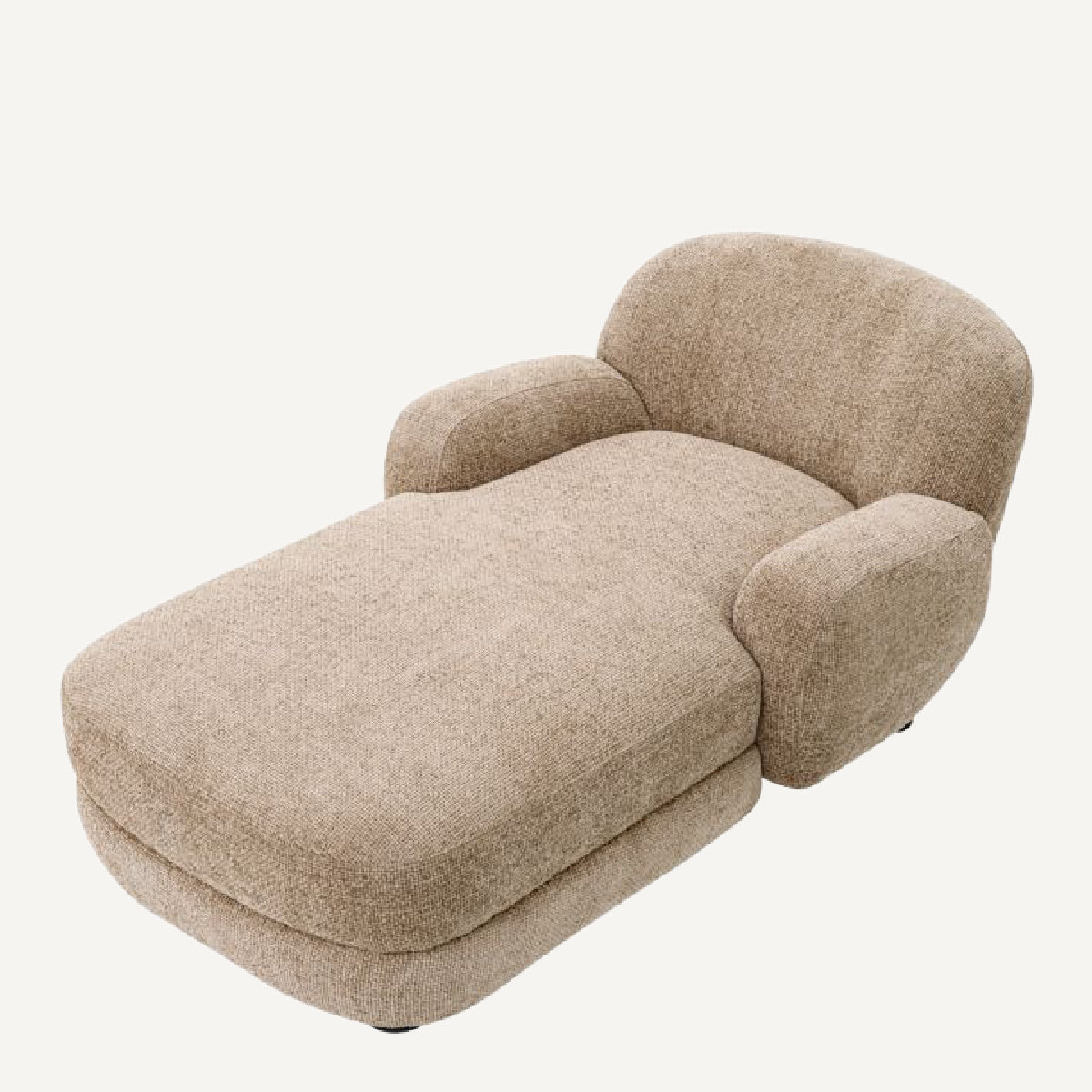 Fauteuil long en tissu sable