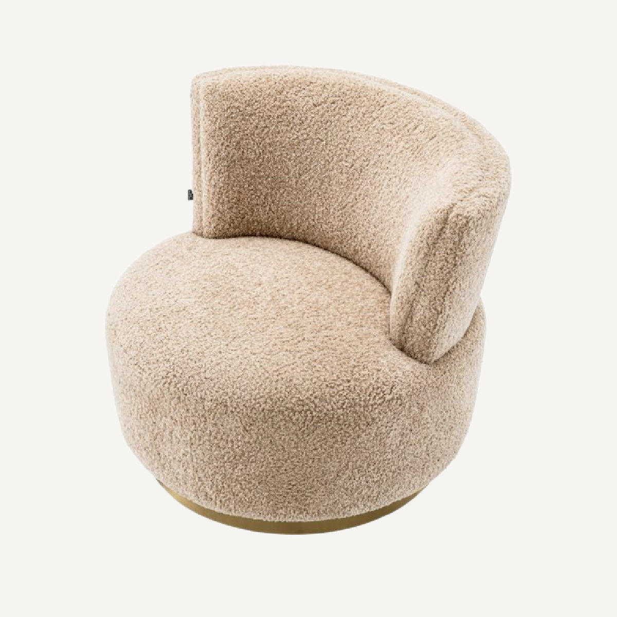 Fauteuil pivotant molletonné beige