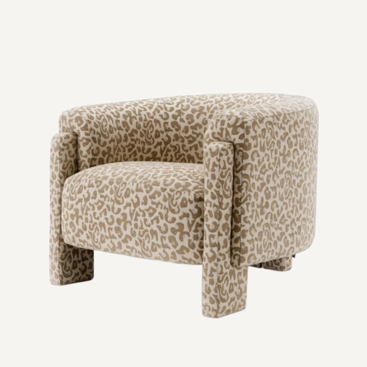Fauteuil en tissu leopard