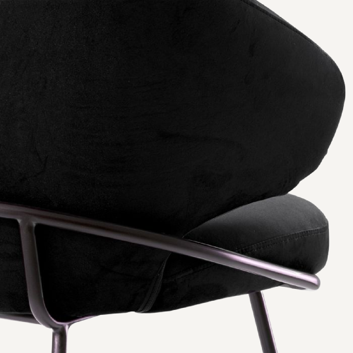 Chaise de salle à manger en veloirs noir