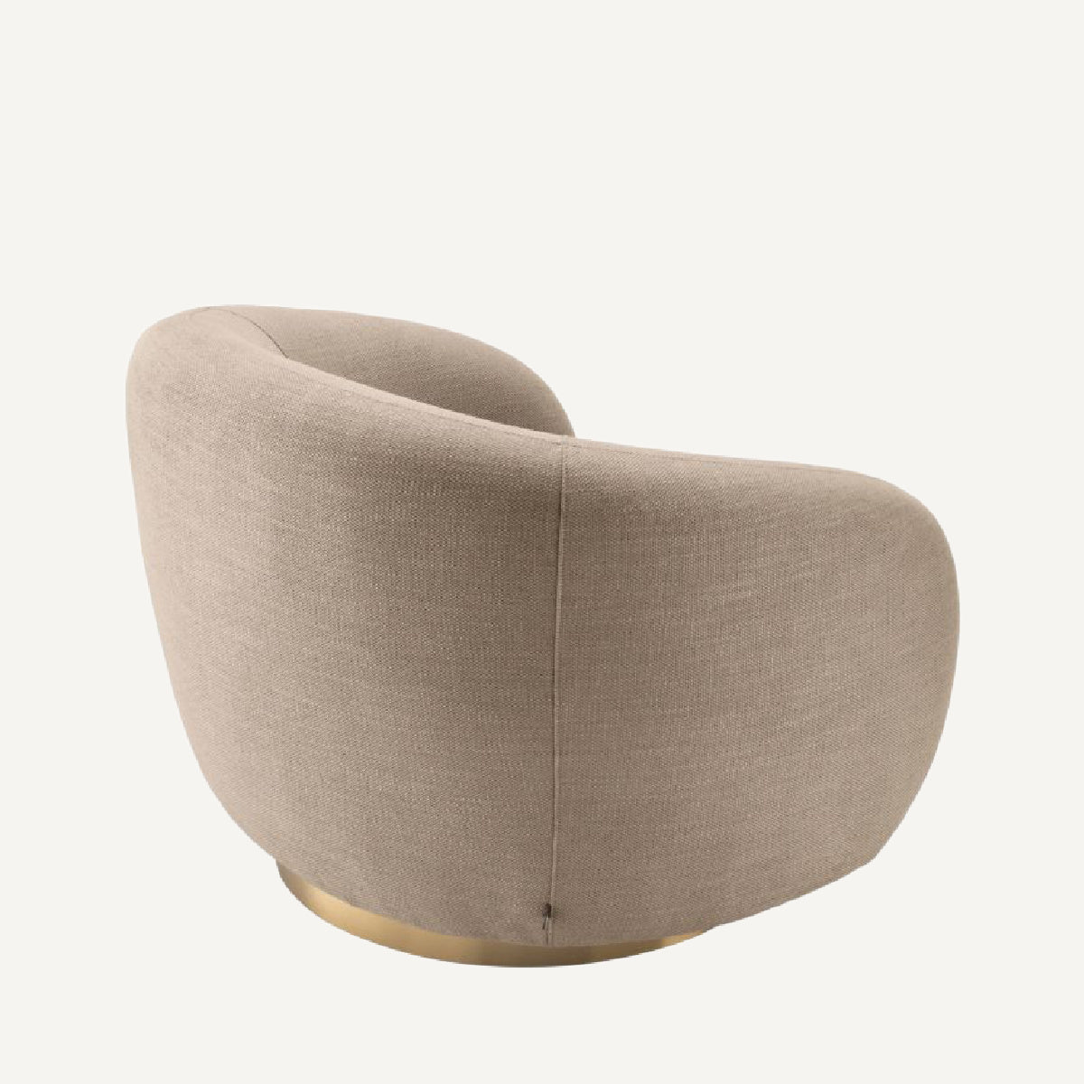 Fauteuil pivotant en tissu sable