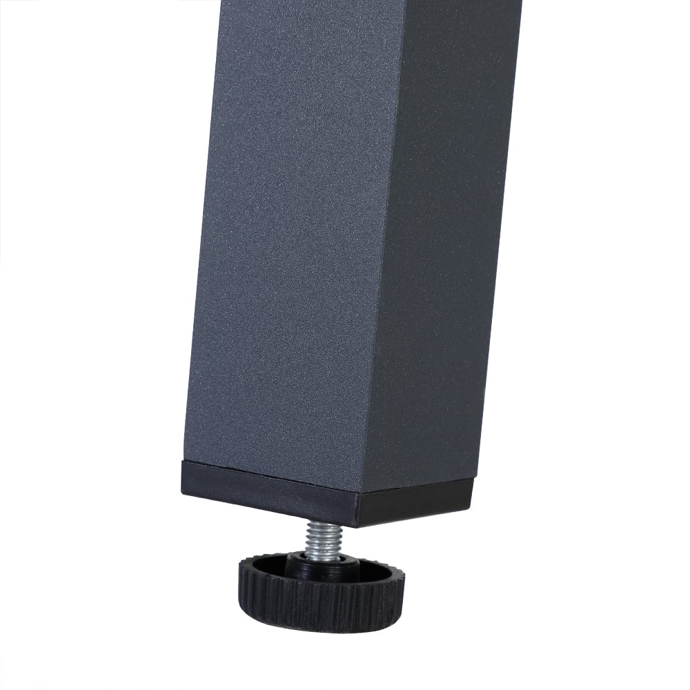 Ensemble de jardin Bern anthracite en aluminium 9 pièces