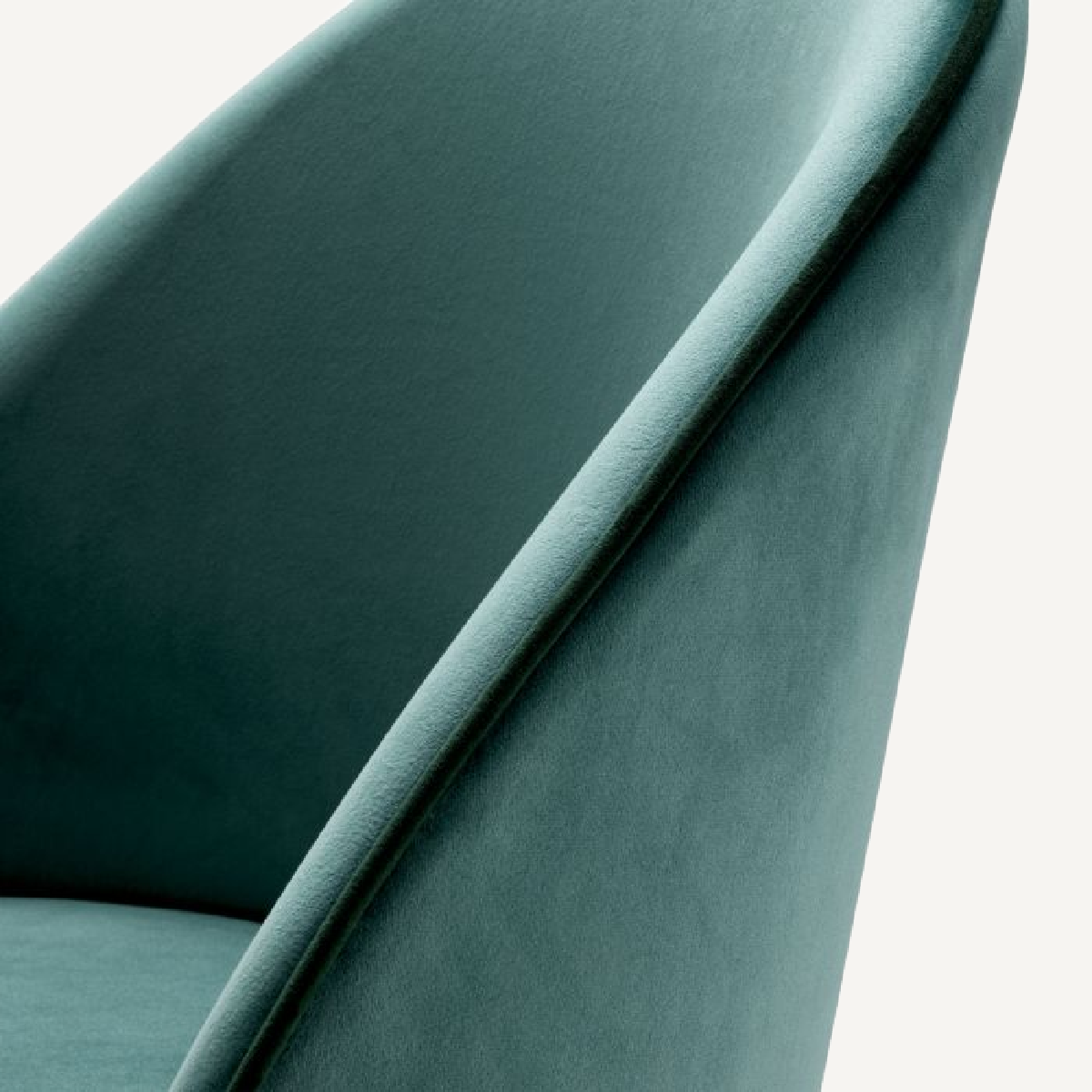 Chaise de salle à manger en velours turquoise (lot de 2)