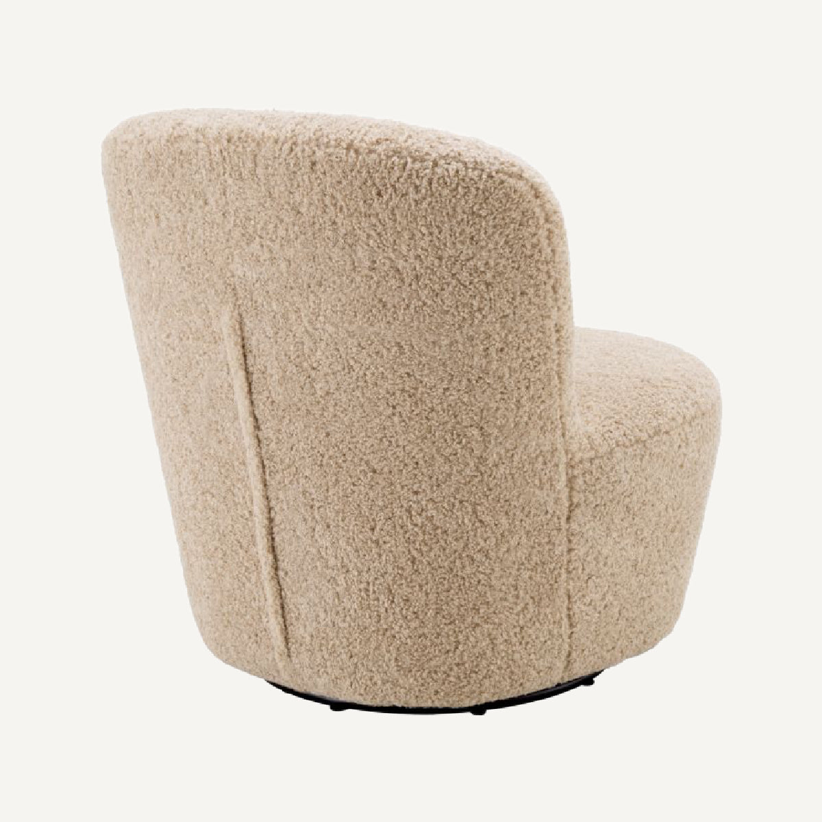 Fauteuil pivotant molletonné sable