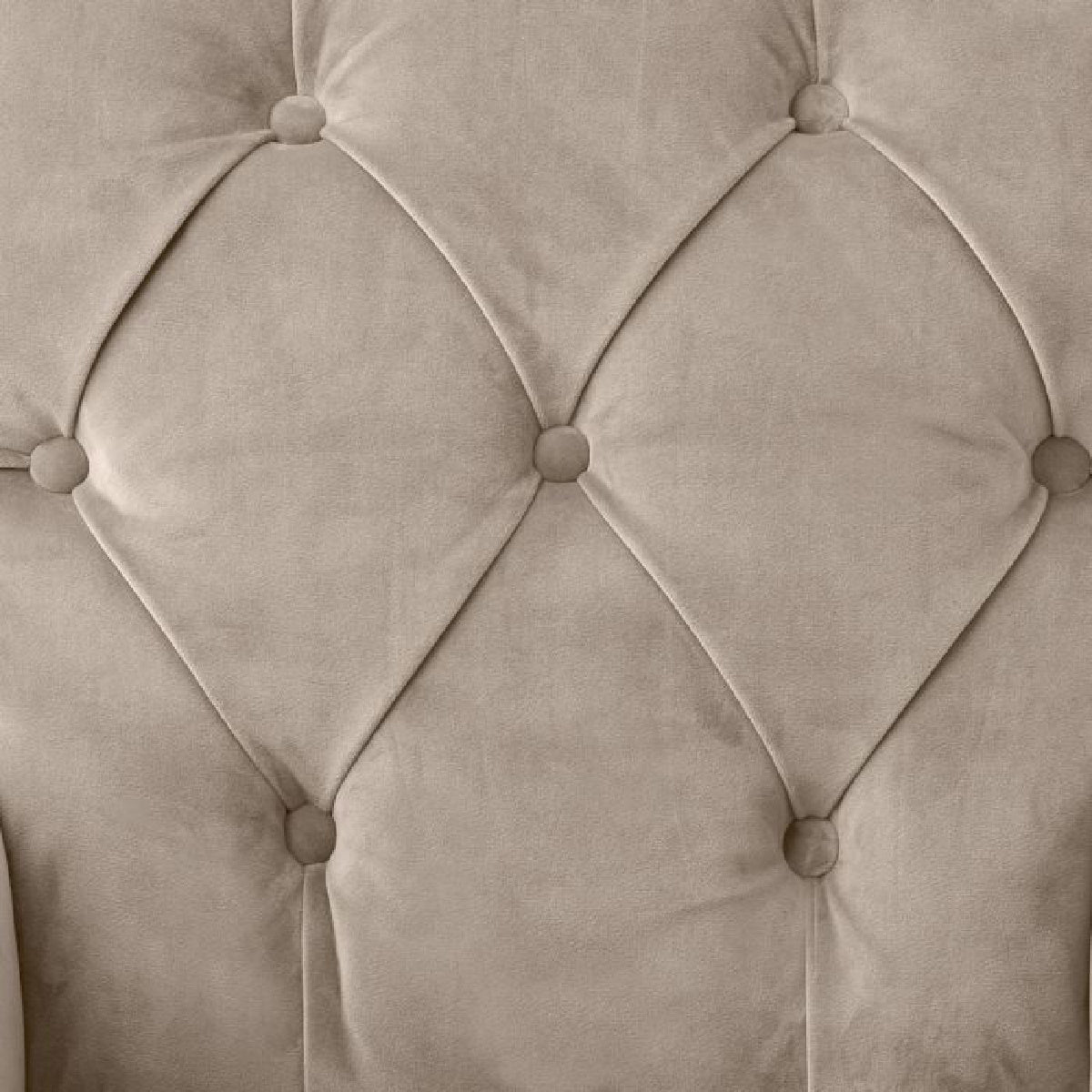 Chaise de salle à manger avec accoudoirs en velours greige