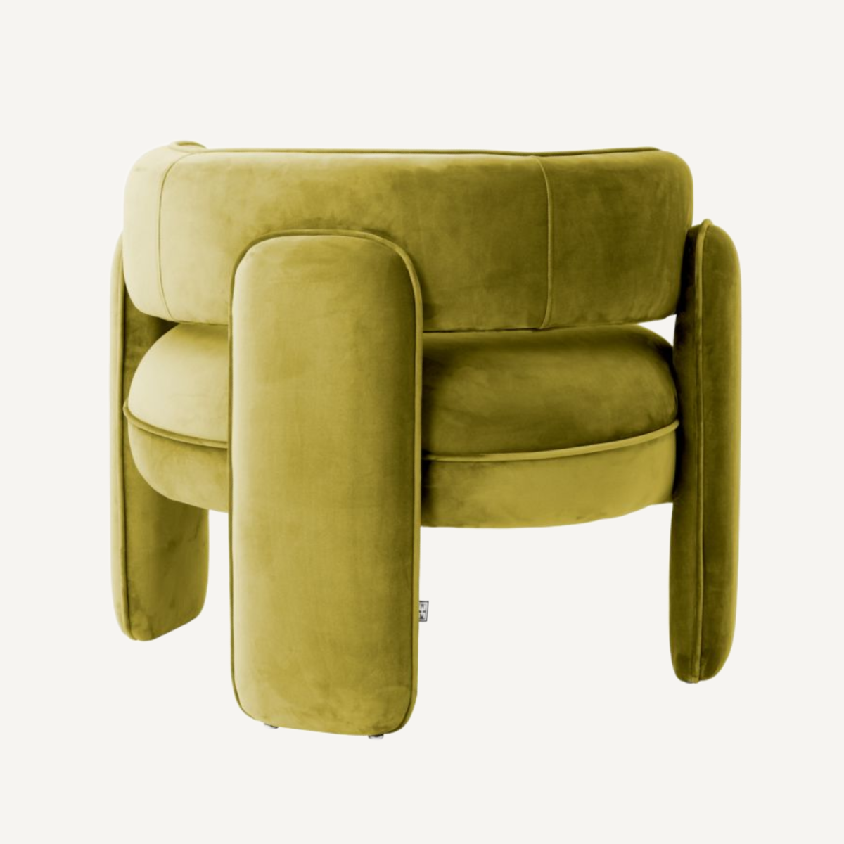 Fauteuil en velours vert