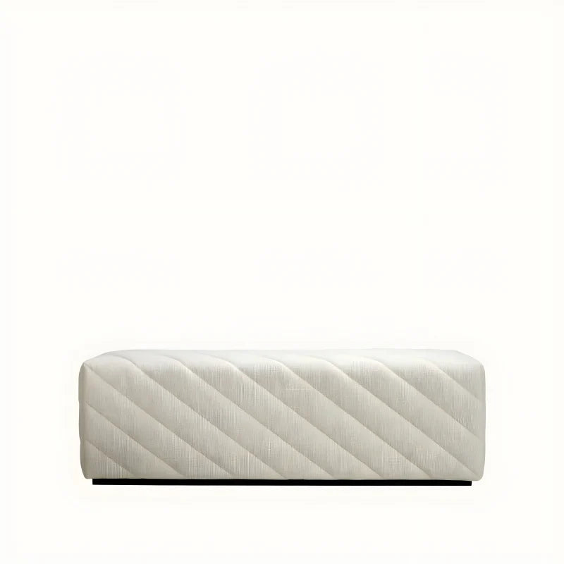 Banc en tissu crème