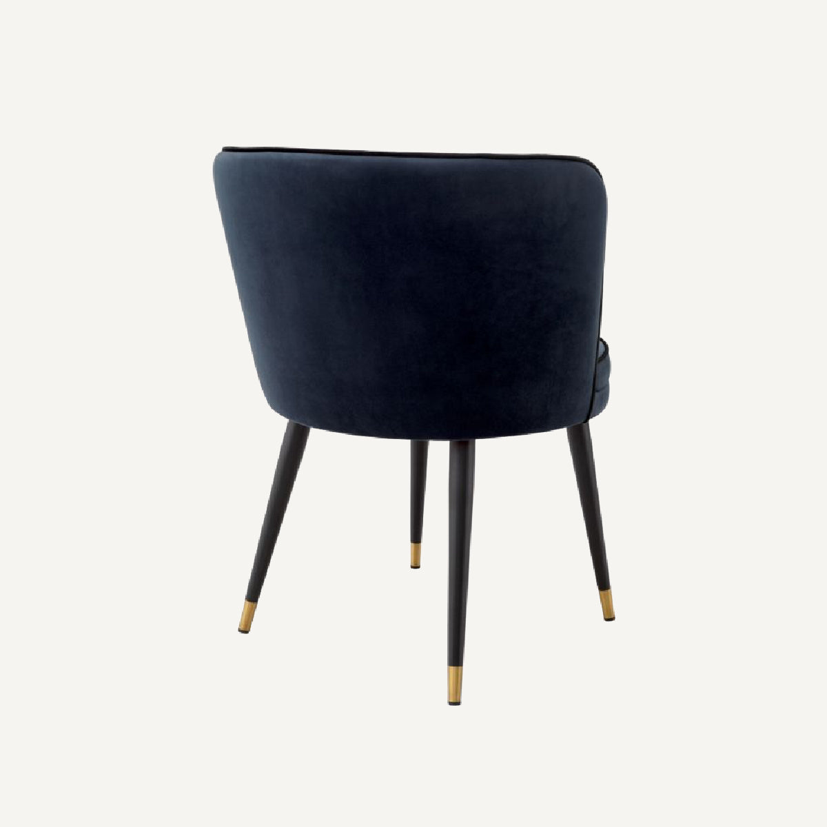 Chaise de salle à manger en velours bleu nuit