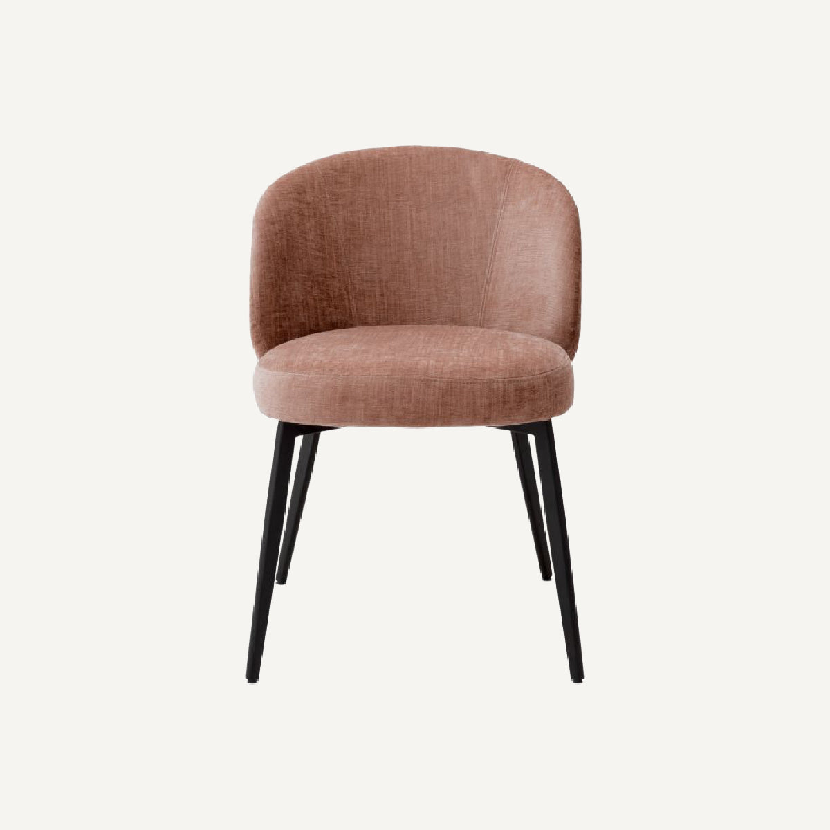 Chaise de salle à manger en tissu rose (lot de 2)