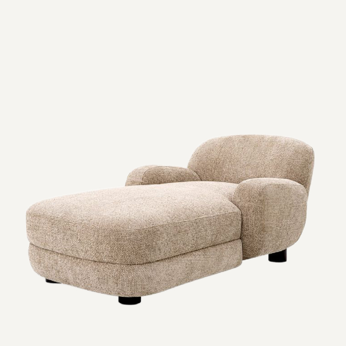 Fauteuil long en tissu sable