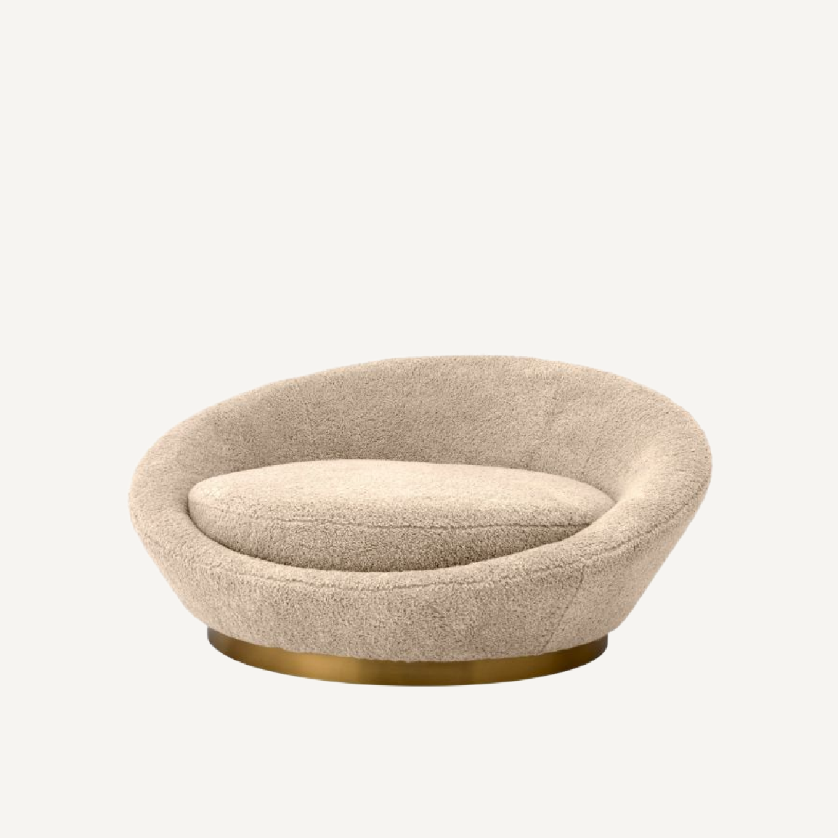 Canapé rond molletonné sable