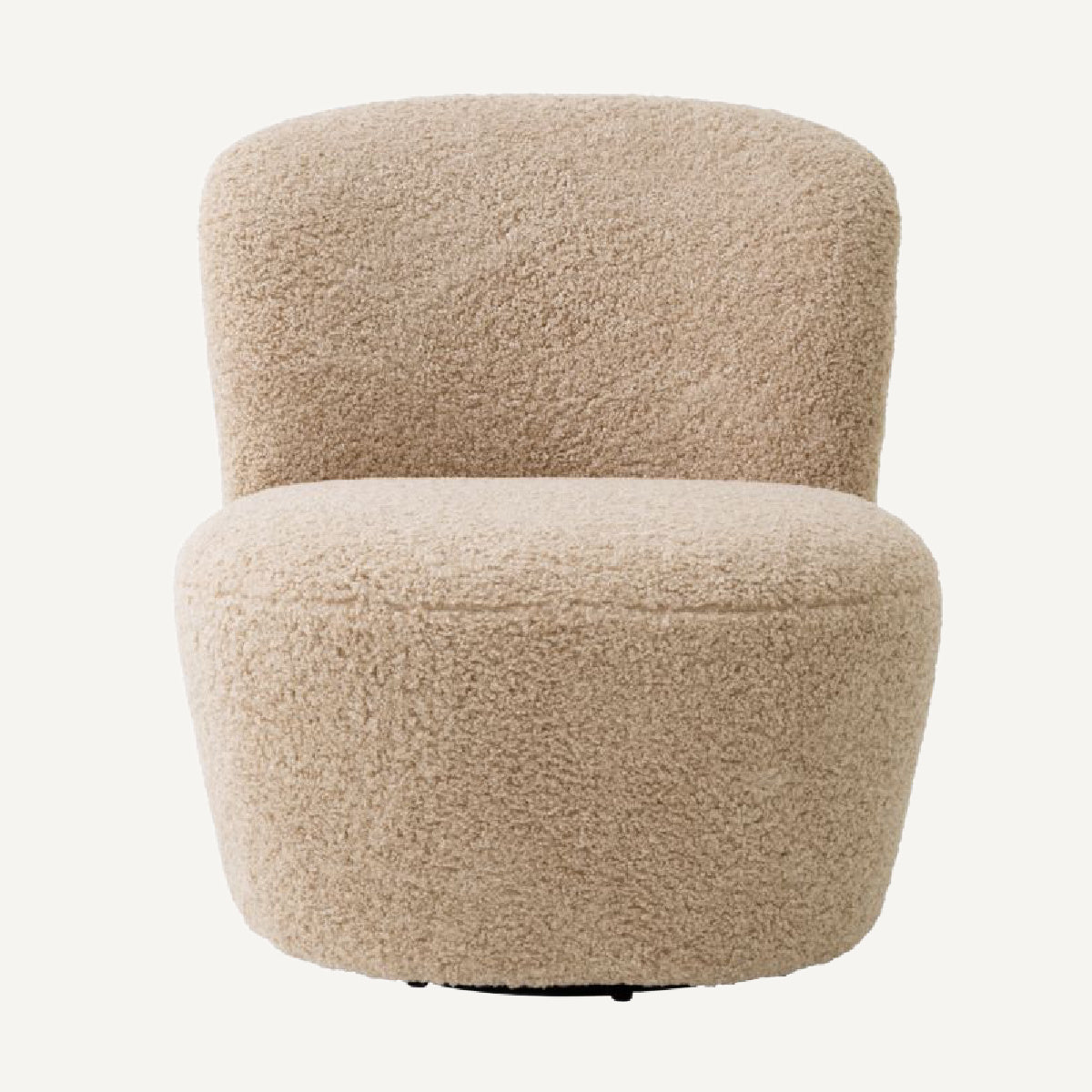 Fauteuil pivotant molletonné sable