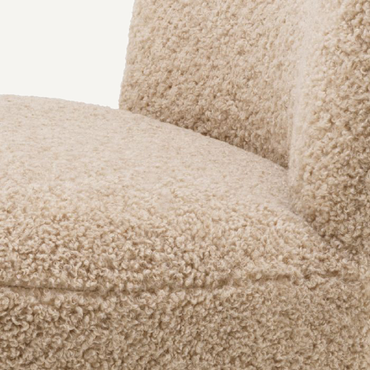 Fauteuil pivotant molletonné sable