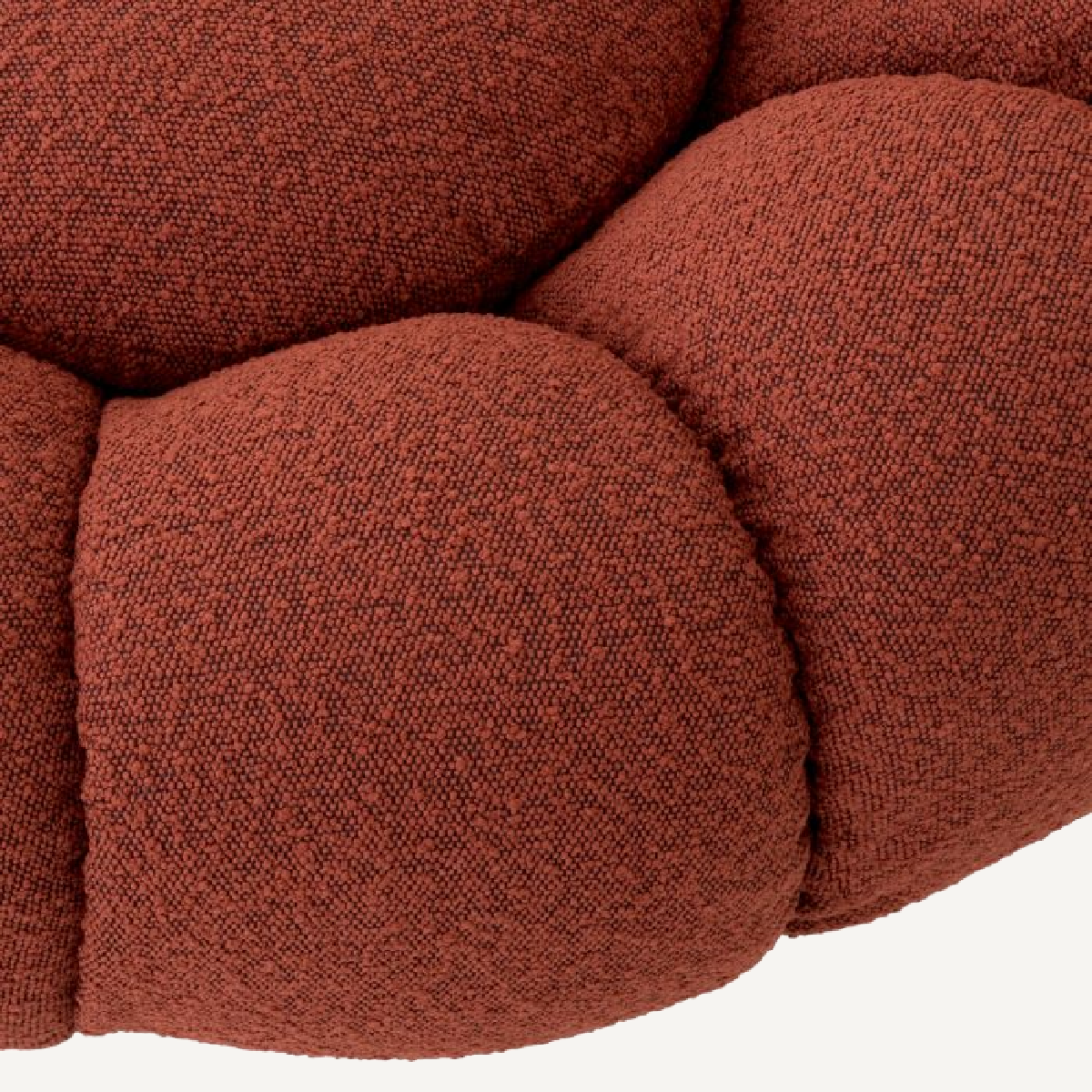 Fauteuil pivotant bouclé rouge