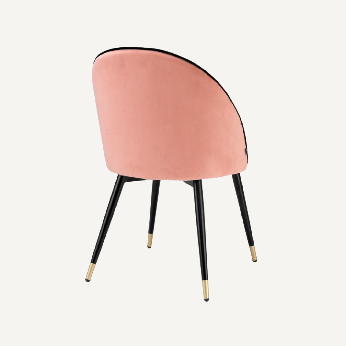 Chaise de salle à manger en velours rose (lot de 2)