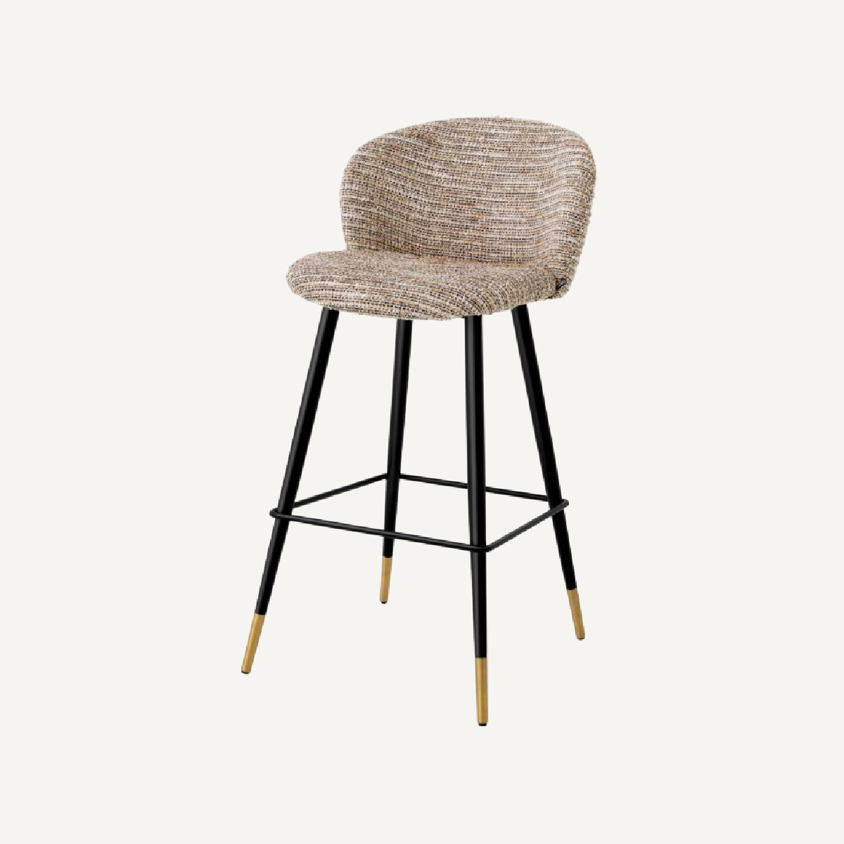 Chaise de bar en tissu beige