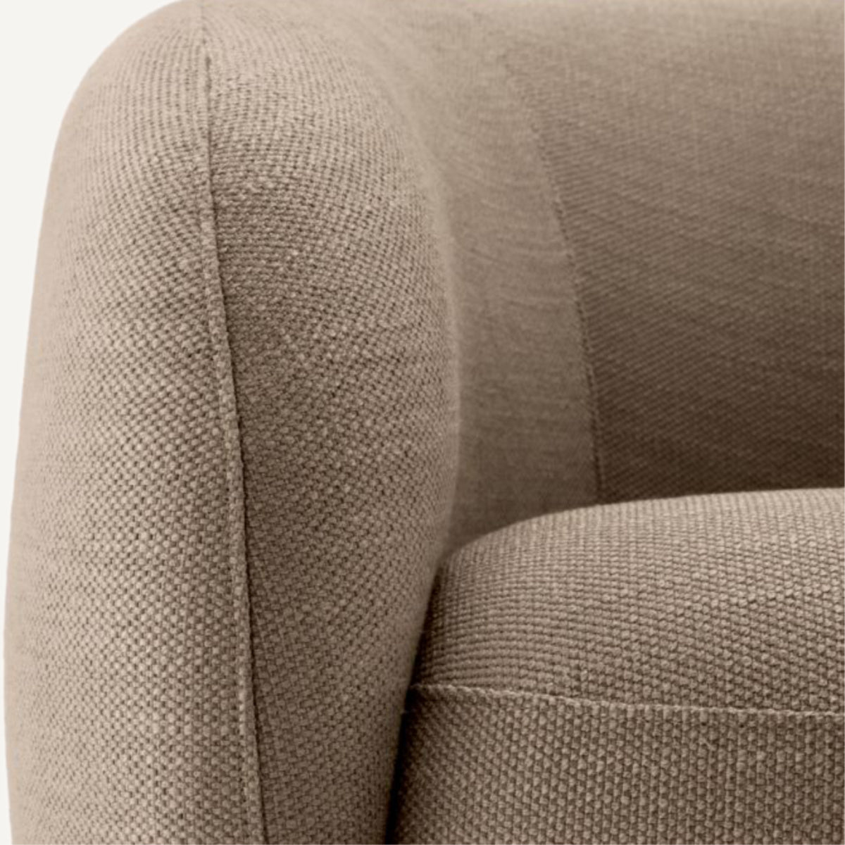 Fauteuil pivotant en tissu sable