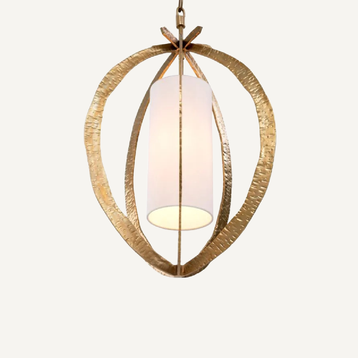 Lustre en laiton martelé