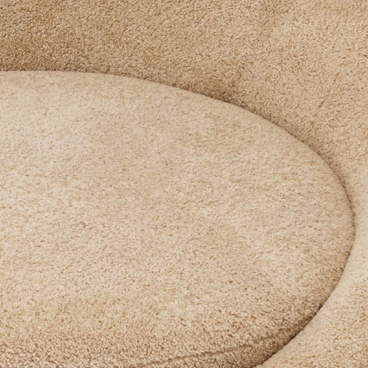 Canapé rond molletonné sable