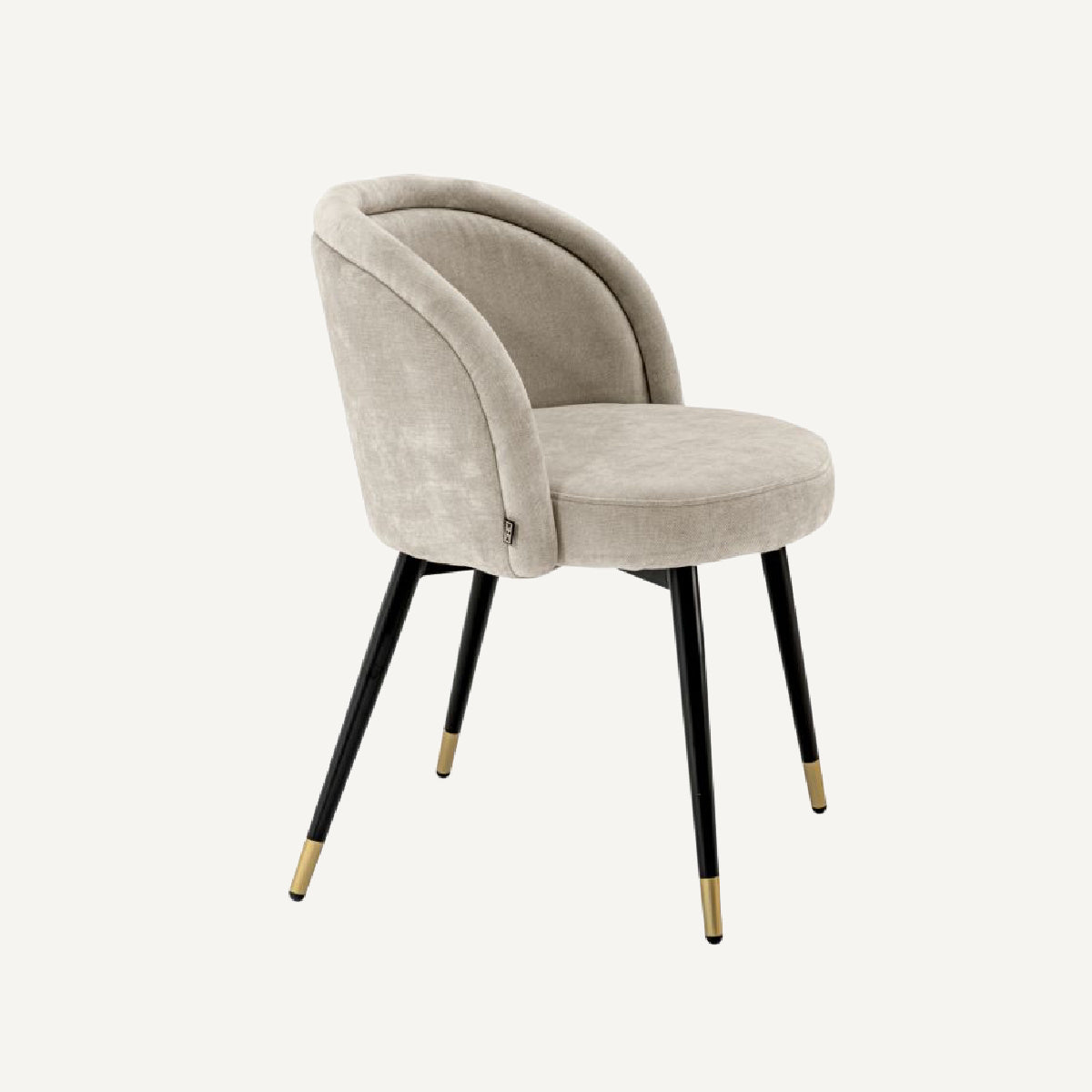 Chaise de salle à manger en tissu sable (lot de 2)é