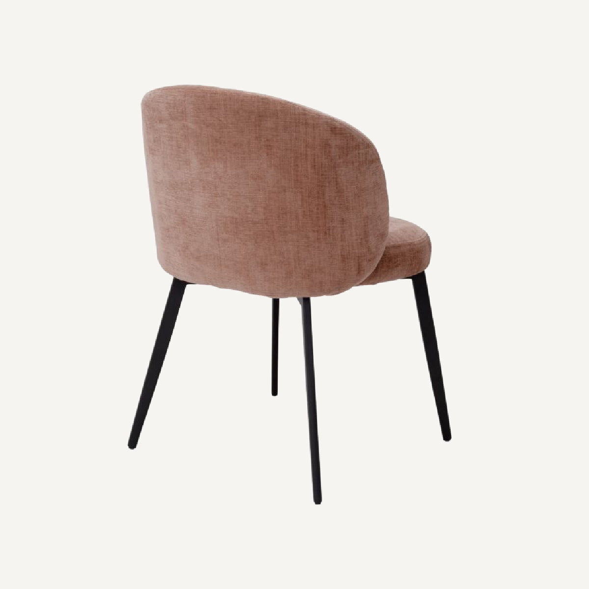 Chaise de salle à manger en tissu rose (lot de 2)
