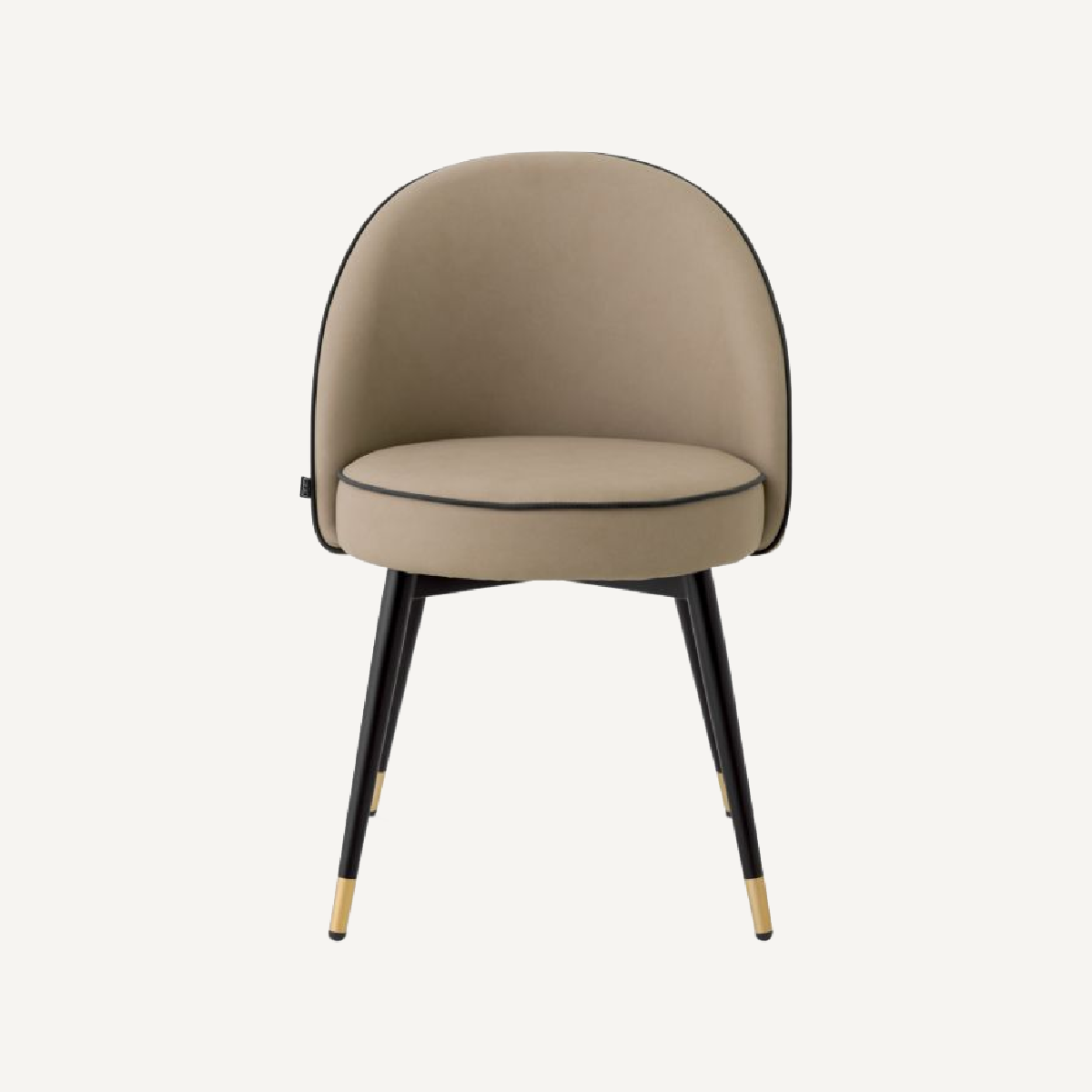 Chaise de salle à manger en similcuir beige (lot de 2)