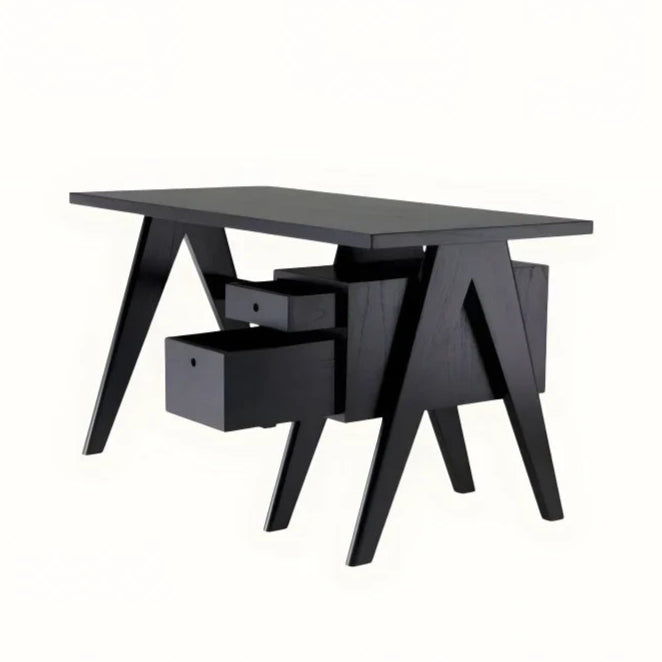 Bureau en bois noir