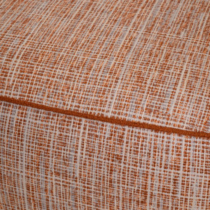 Fauteuil en tissu blanc et orange Marino G